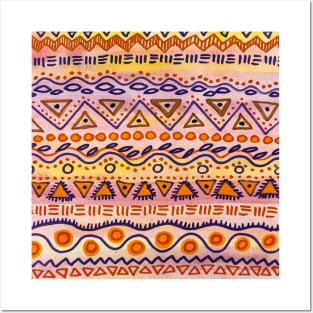 Boho Chic Pattern Posters and Art